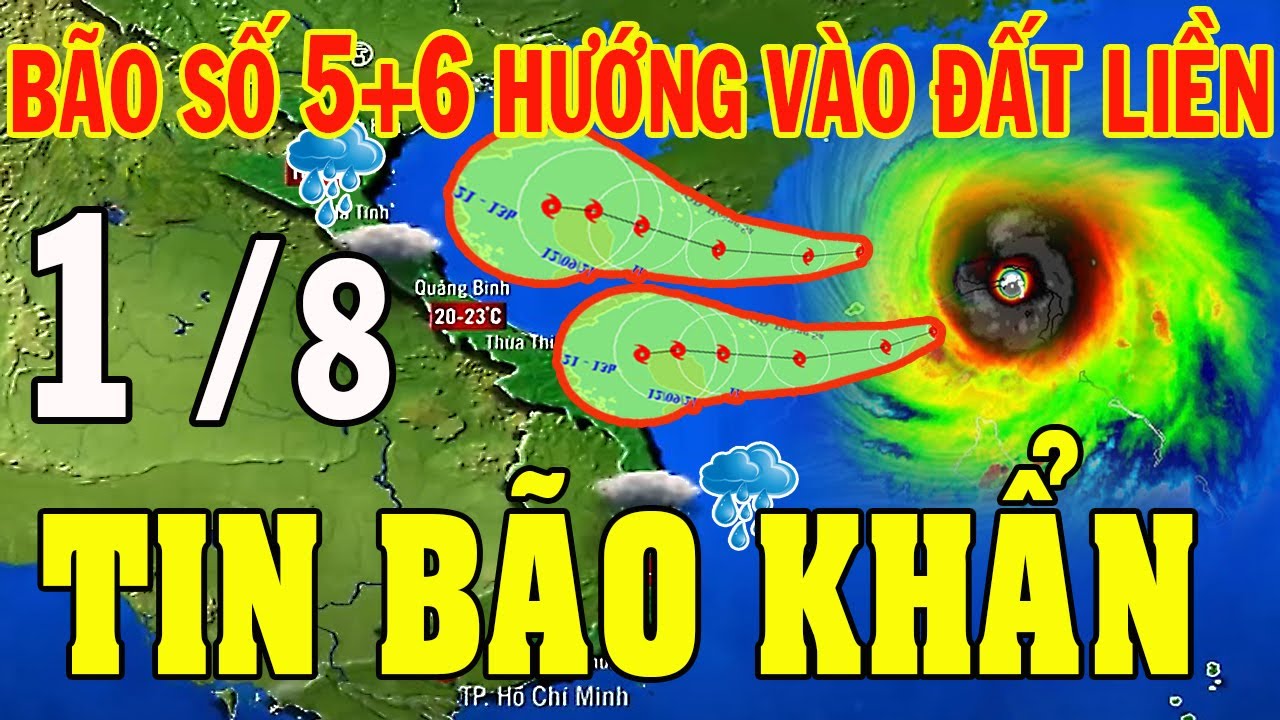 Tin bão "Krosa" Mới Nhất | Dự báo hôm nay & ngày mai 1/8 | dự báo thời tiết 3 ngày tới #thoitiet - YouTube